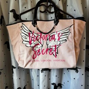 Victoria's Secret Pink and Black Tote Bag